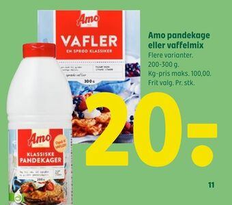 Coop 365 Amo pandekage eller vaffelmix tilbud