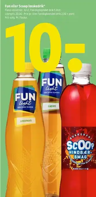 Coop 365 Fun eller Scoop læskedrik tilbud