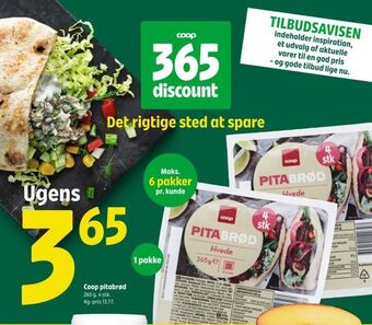 Coop 365 Coop pitabrød tilbud