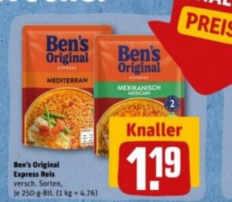 REWE DE Ben's Original Express Reis tilbud