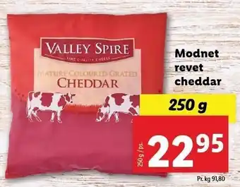 Lidl Modnet revet cheddar tilbud