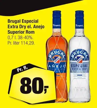 Calle Brugal Especial Extra Dry el. Anejo Superior Rom tilbud