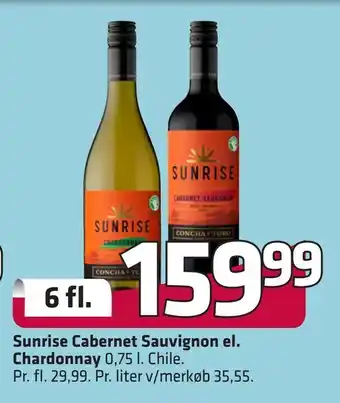 Fleggaard Sunrise Cabernet Sauvignon el. Chardonnay tilbud
