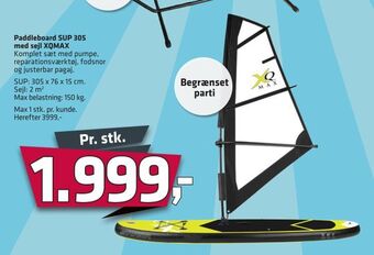 Fleggaard Paddleboard SUP 305 med sejl XQMAX tilbud