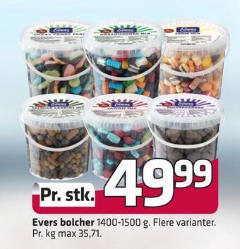 Fleggaard Evers bolcher tilbud