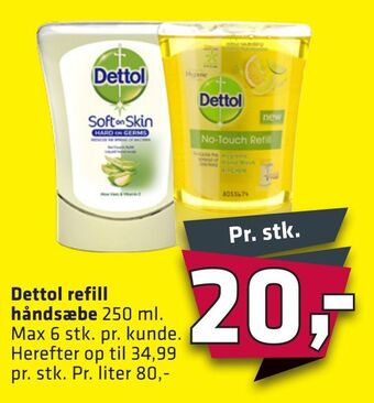 Fleggaard Dettol refill håndsæbe tilbud