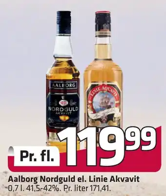 Fleggaard Aalborg Nordguld el. Linie Akvavit tilbud