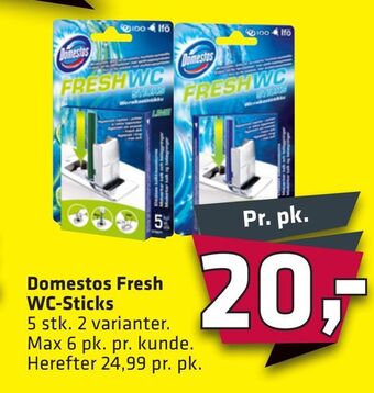 Fleggaard Domestos Fresh WC-Sticks tilbud