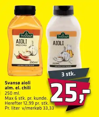 Fleggaard Svansø aioli alm. el. chili tilbud