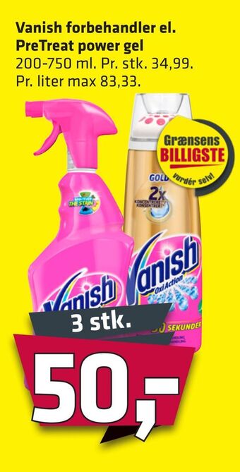 Fleggaard Vanish forbehandler el. PreTreat power gel tilbud