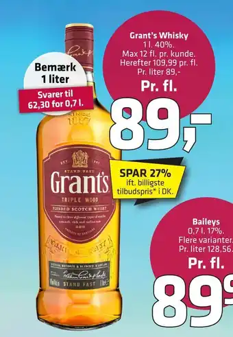Fleggaard Grant's Whisky tilbud