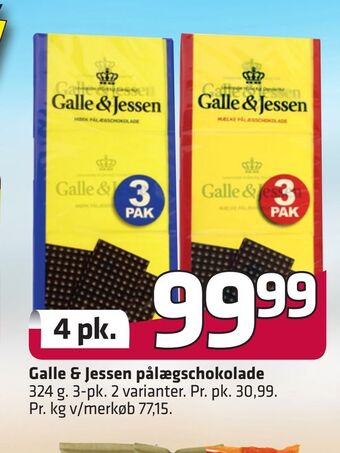 Fleggaard Galle & Jessen pålægschokolade tilbud