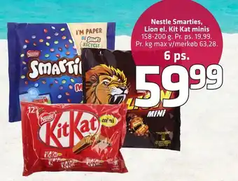 Fleggaard Nestle Smarties, Lion el. Kit Kat minis tilbud