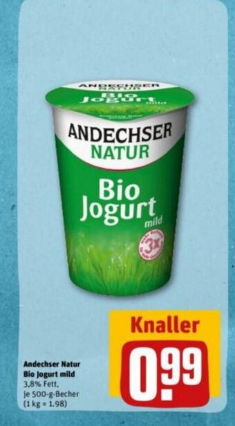 REWE DE Andechser Natur Bio Jogurt mild tilbud