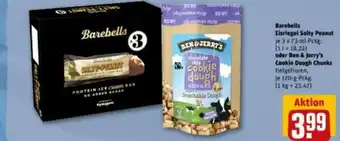REWE DE Barebells Eisriegel Salty Peanut oder Ben & Jerry's Cookie Dough Chunks tilbud