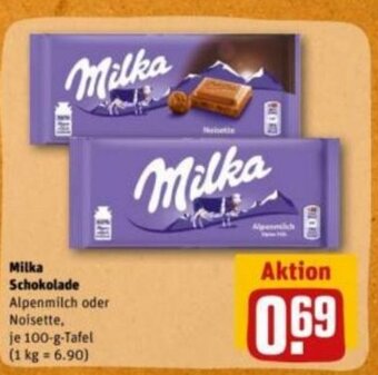 REWE DE Milka Schokolade tilbud