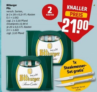 REWE DE Bitburger Pils tilbud