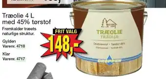 Harald Nyborg Træolie 4 ltr. med 45% tørstof tilbud
