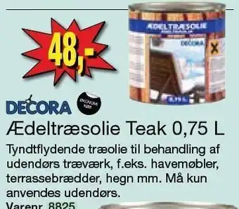 Harald Nyborg Ædeltræsolie teak 0,75 ltr. tilbud