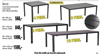 Harald Nyborg Bord tilbud