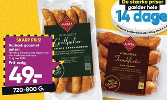 Bilka Aalbæk gourmet pølser tilbud