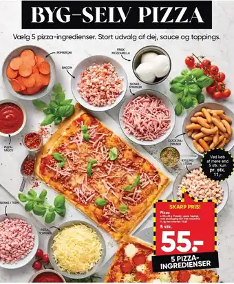 Bilka Pizza 5 styk ingredienser tilbud