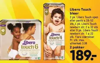 Bilka Libero Touch bleer - 2 pk. tilbud
