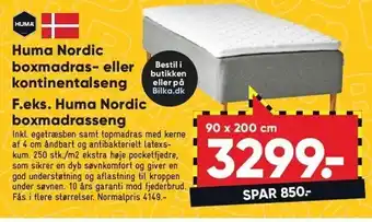 Bilka Huma Nordic boxmadras- el. kontinentalseng tilbud