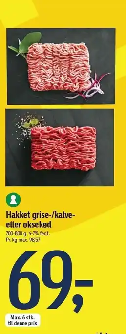 Føtex Hakket grise-/kalve- el. oskekød tilbud