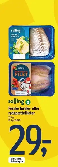 Føtex Ferske torske- el. rødspættefileter tilbud