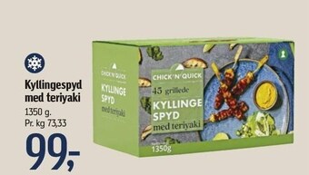 Føtex Kyllingespyd m. teriyaki tilbud