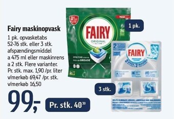 Føtex Fairy maskinopvask tilbud