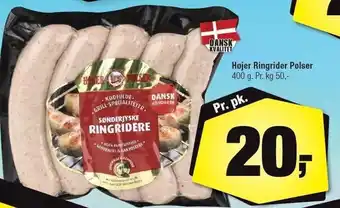 Calle Højer Ringridder pølser tilbud