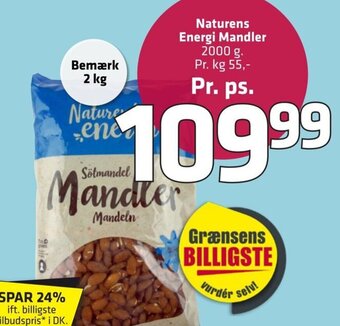 Fleggaard Naturens Energi Mandler tilbud