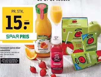 SPAR Juice el. smoothie tilbud