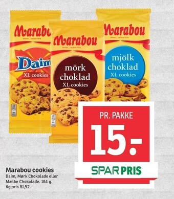 SPAR Marabou cookies tilbud