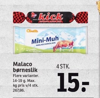 SPAR Malaco børneslik tilbud