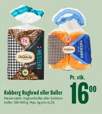 Min Købmand Kohberg Rugbrød el. Boller tilbud