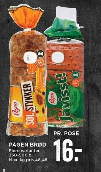 MENY Pågen brød tilbud