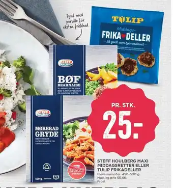 MENY Maxi middagsretter el. frikadeller tilbud