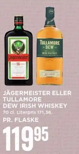 MENY Jägermeister el. Tullamore Dew Irish Whiskey tilbud