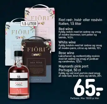 Fiori rød, hvid el. rosévin 1,5 L