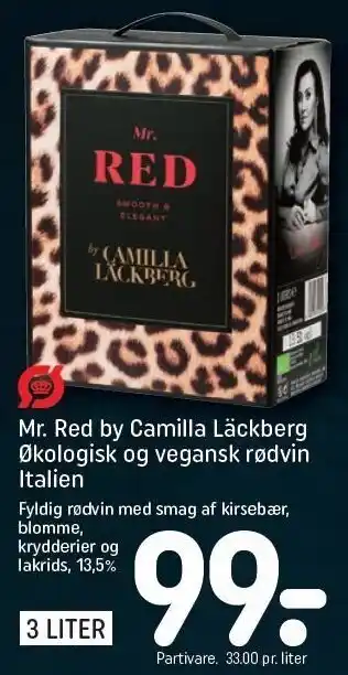 Mr. Red by Camilla Läckberg økologisk og vegansk rødvin