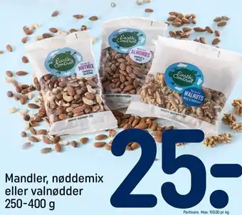 REMA 1000 Mandler, nøddemix eller valnøddeer tilbud