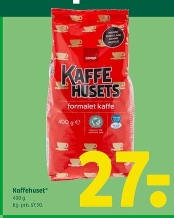 Coop 365 Kaffehusets kaffe formalet tilbud
