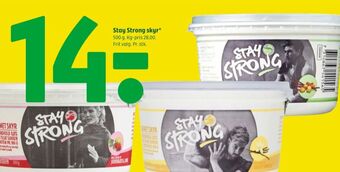 Coop 365 Stay strong skyr jordbær & lime tilbud