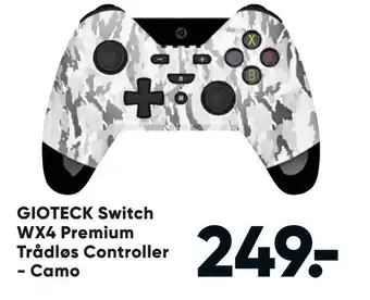 Bilka GIOTECK Switch WX4 Premium Trådløs Controller - Camo tilbud