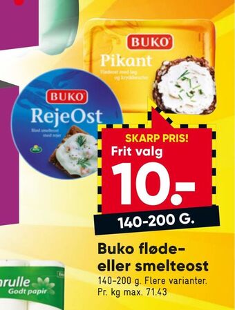 Bilka Buko fløde eller smelteost tilbud