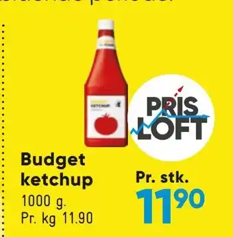 Bilka Budget ketchup tilbud