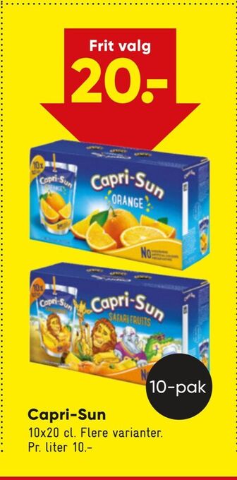 Bilka Capri-Sun tilbud